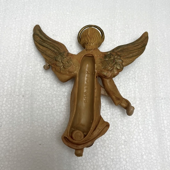Vintage ⚜️💛⚜️ Resin Angel Gloria Banner Nativity Figure 5"  Italy # 609 - Picture 4 of 9
